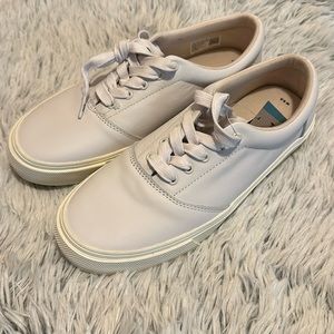TOMS Women Alpargata Fenix White Leather Lace Up Sneakers